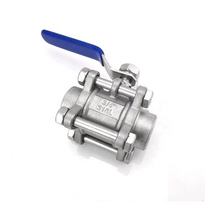 Acido resistente de acero inoxidable SS316 o SS304 1000psi 3 piezas de fundición Butt soldadura válvula de bolas
