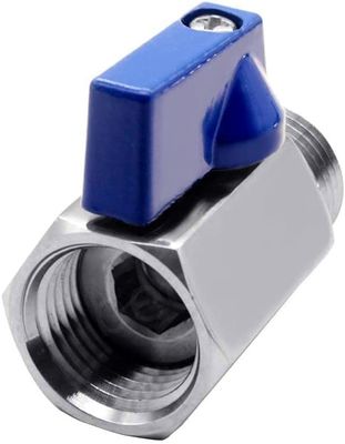Acero inoxidable 301/304/316 1/2" Mini válvula de bola femenina x masculina NPT válvula de cierre de rosca