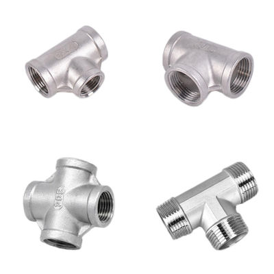 1/2 "Tee Femenino NPT T en forma de 3 Way Pipe Fundido Acero inoxidable 304