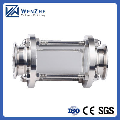 Acero inoxidable de grado alimentario 304 316L Sanitario Tri Clamp Visión de vidrio tubo de ajuste vidrio de visión tubular