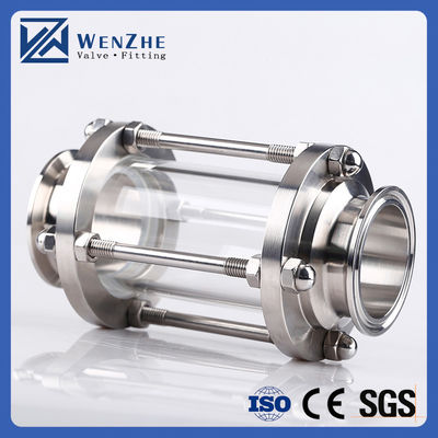 Acero inoxidable de grado alimentario 304 316L Sanitario Tri Clamp Visión de vidrio tubo de ajuste vidrio de visión tubular