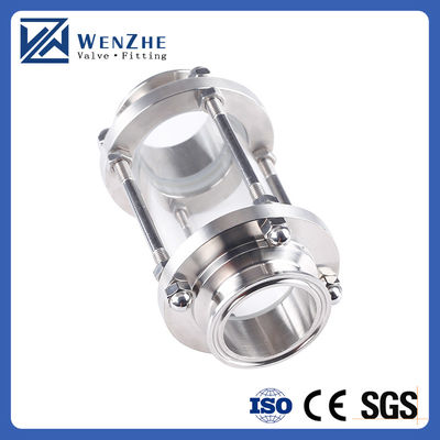 Acero inoxidable de grado alimentario 304 316L Sanitario Tri Clamp Visión de vidrio tubo de ajuste vidrio de visión tubular