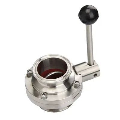 Válvula de mariposa para agua de leche de acero inoxidable forjado 304 316