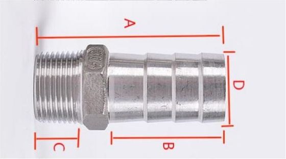 Acero inoxidable 1" manguera Barba x 3/4" NPT Hombre para el hogar de la cerveza de tubería de ajuste de hilo femenino
