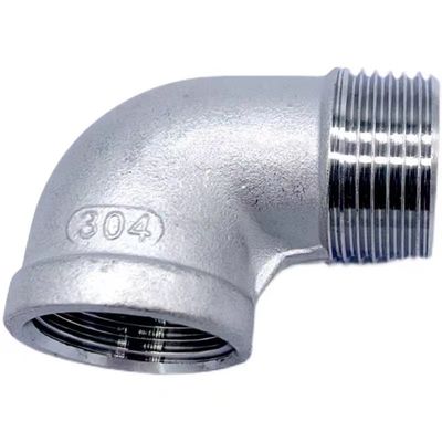 Acero inoxidable 301/304/316 90 grados Calle Codo 1/2 "NPT Mujer x 1/2" NPT Hombre
