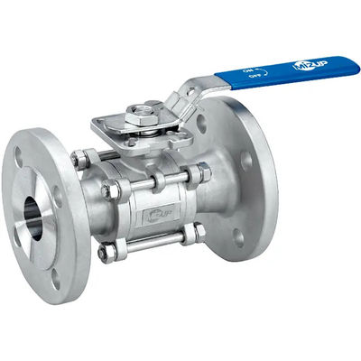 Soporte personalizado ODM 2 piezas de válvula de bola de acero inoxidable para flanges ANSI Clase 150
