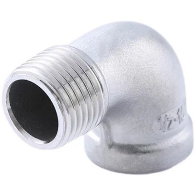 Acero inoxidable 301/304/316 90 grados Calle Codo 1/2 "NPT Mujer x 1/2" NPT Hombre