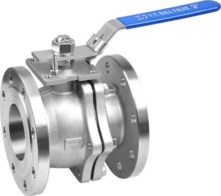Soporte personalizado ODM 2 piezas de válvula de bola de acero inoxidable para flanges ANSI Clase 150