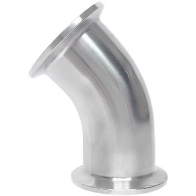 Sanitario 90 grados 45 grados 2 "Tri Clamp Codo Fundido SS304 316L Calificación alimenticia TC Clamped