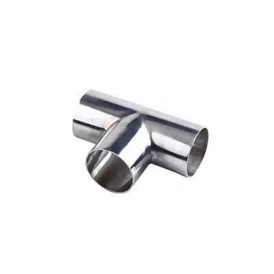 SS304 CF8 acero inoxidable soldado para el pulido de tuberías sanitarias de ajuste de 3 vías