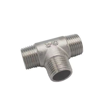 Acero inoxidable de 3 vías 1/2 "NPT macho roscado de tubería de tubería de T ajuste de maleza de tee