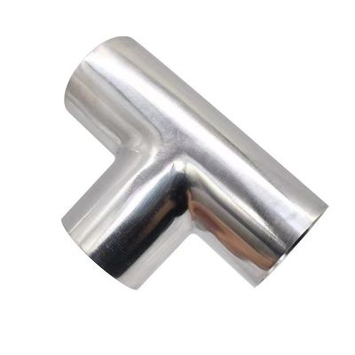 SS304 CF8 acero inoxidable soldado para el pulido de tuberías sanitarias de ajuste de 3 vías