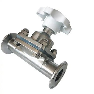 Válvula de diafragma de acero inoxidable de plata forjada para el funcionamiento manual