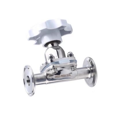 Válvula de diafragma de acero inoxidable de plata forjada para el funcionamiento manual