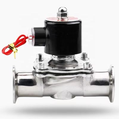 Valva de acero inoxidable estándar 304 316L de tipo eléctrico de diafragma cerrado normal