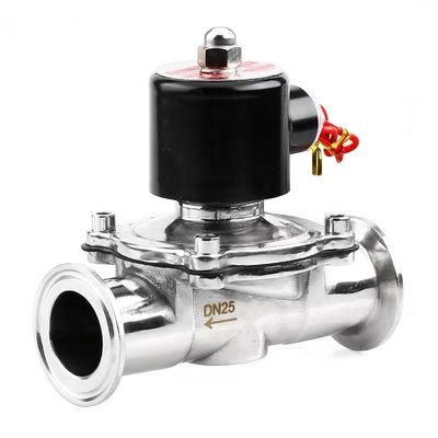 Valva de acero inoxidable estándar 304 316L de tipo eléctrico de diafragma cerrado normal