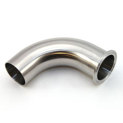 Acero inoxidable 304 316L Tri-clampada única Instalación rápida 90 grados Codo de ajuste de tubería