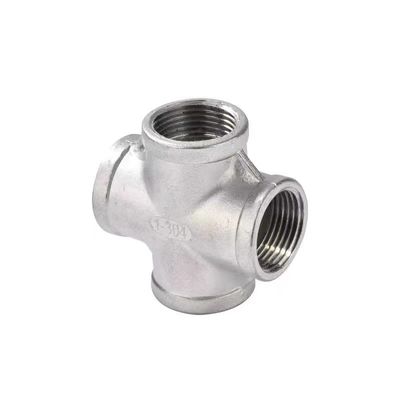 Acero inoxidable 3/4 "femenino 4 Way Cruce Cast Pipe ajuste de acoplamiento para la conexión