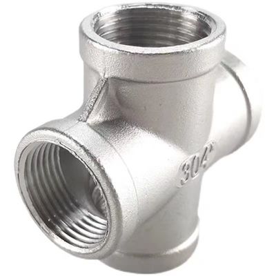Acero inoxidable 3/4 "femenino 4 Way Cruce Cast Pipe ajuste de acoplamiento para la conexión