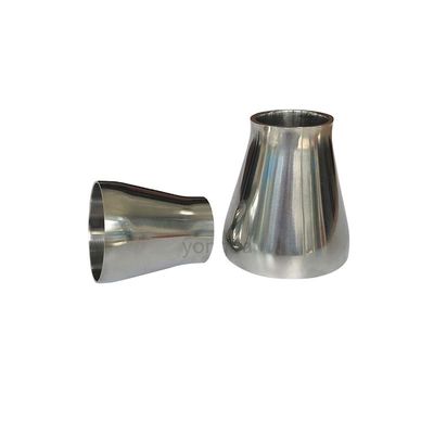 Acero inoxidable sanitario 304 316L Tri abrazadera de tubo de ajuste largo corto tubo de soldadura excéntrico reductor