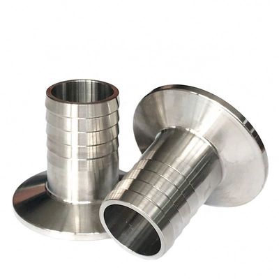 Sanitario 304 316L de acero inoxidable Tri Clamp manguera Ferrule de ajuste con código de cabeza redonda
