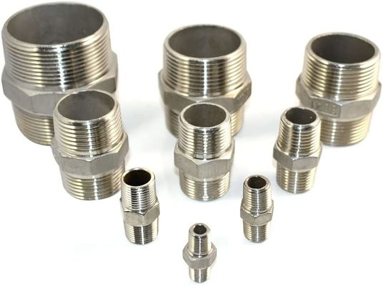 1-1/4 "x 1-1/4" NPT Hombre roscado Hex pezón de acero inoxidable 304 acoplador rápido de tubos de ajuste
