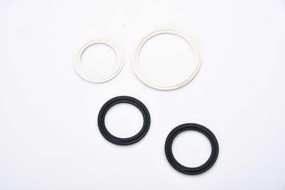 Grado alimenticio Blanco Tri Clamp Tubo Sanitario Silicona PTFE Junta con Ferrule de caucho EPDM