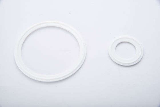 Grado alimenticio Blanco Tri Clamp Tubo Sanitario Silicona PTFE Junta con Ferrule de caucho EPDM