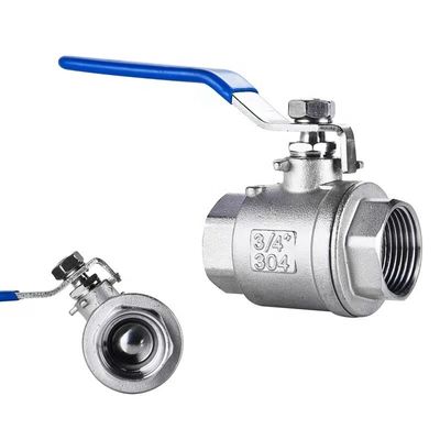 WZ de acero inoxidable SS 304 316 NPT BSP con rosca 2PC válvula de bola personalizada para la longevidad