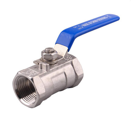 304 de acero inoxidable 1/2 pulgadas FNPT Valva de bola de puerto completo de trabajo pesado con asas azules