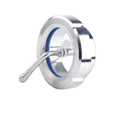 10bar de acero inoxidable sanitario 304/316L tubo soldado Union Sight Glass con limpiaparabrisas