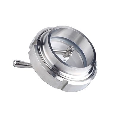 10bar de acero inoxidable sanitario 304/316L tubo soldado Union Sight Glass con limpiaparabrisas