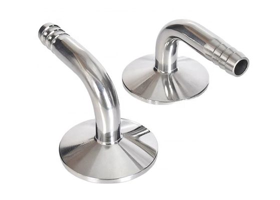 SS304L/SS316L de acero inoxidable sanitario de 90 grados con manguera de codo para equipos químicos
