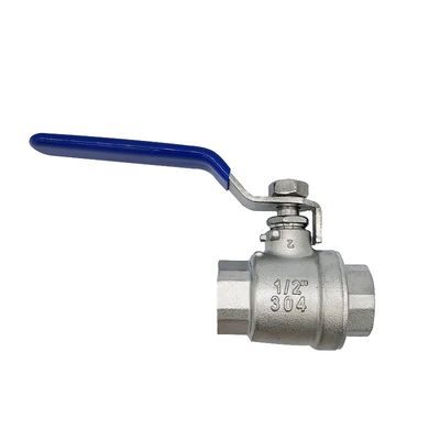 SS304 DN8 Válvula de control manual de bola con rosca femenina estándar de código de cabeza estándar redonda