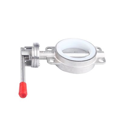 Valvula de mariposa de conexión de soldadura manual de acero inoxidable sanitario SS304/316L D71X-16P