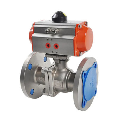 Válvula de bola de acero al carbono WCB neumático estándar dn50 pn16 para soporte personalizado