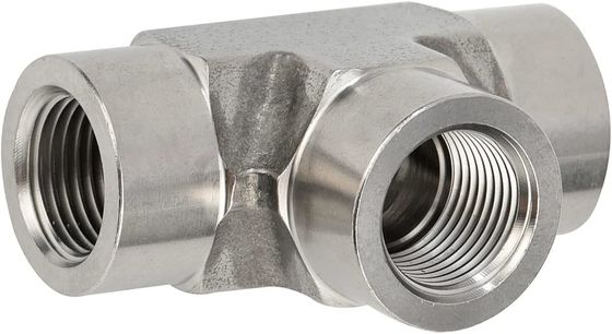 Acero inoxidable 301 T-ajuste 3 vías Conector 1/8 "NPT Femenino x 1/8" NPT Femenino x 1/8" NPT Femenino