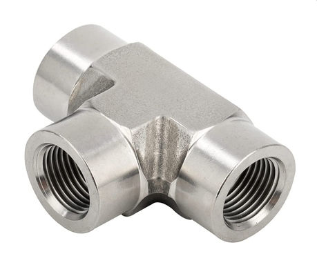 Acero inoxidable 301 T-ajuste 3 vías Conector 1/8 "NPT Femenino x 1/8" NPT Femenino x 1/8" NPT Femenino