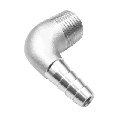 Conexión femenina 3/8" de manguera barba x 1/2" NPT masculino adaptador de codo de 90 grados para cerveza casera