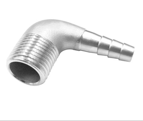 Conexión femenina 3/8" de manguera barba x 1/2" NPT masculino adaptador de codo de 90 grados para cerveza casera