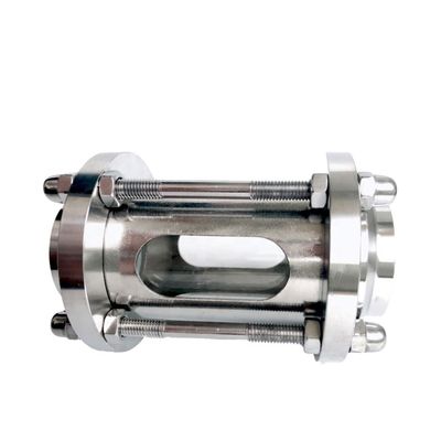 Conexión de soldadura Sanitaria de acero inoxidable tubo de vidrio de visión con superficie CNC