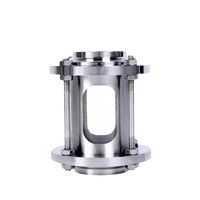 Conexión de soldadura Sanitaria de acero inoxidable tubo de vidrio de visión con superficie CNC