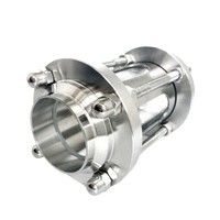 Conexión de soldadura Sanitaria de acero inoxidable tubo de vidrio de visión con superficie CNC