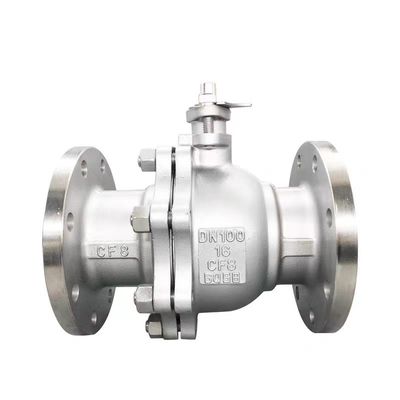 Válvula de bola de acero inoxidable de alta presión con fundición duradera y conexión con bridas