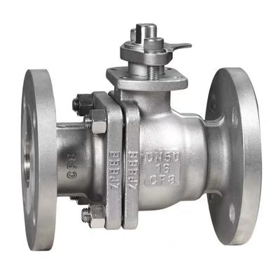 Válvula de bola de acero inoxidable de alta presión con fundición duradera y conexión con bridas