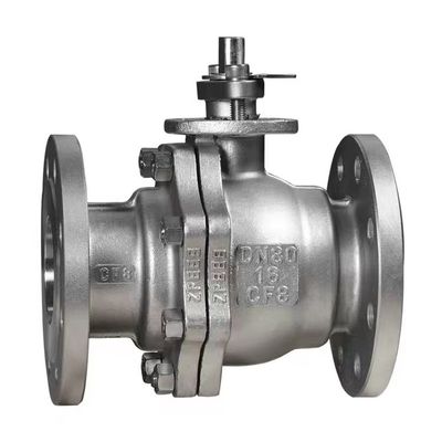 Válvula de bola de acero inoxidable de alta presión con fundición duradera y conexión con bridas