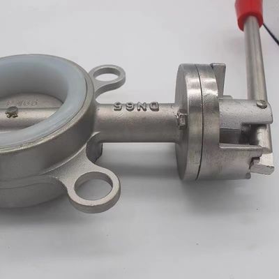 Válvula de tipo mariposa de acero inoxidable 304 316 de plata con conexión roscada