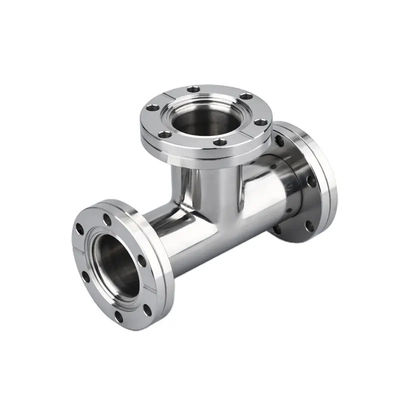 Acero inoxidable 301/304/316 KF Equal Tee Conecta el vacío de la brida con soporte OEM