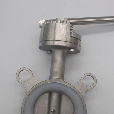 Válvula de tipo mariposa de acero inoxidable 304 316 de plata con conexión roscada