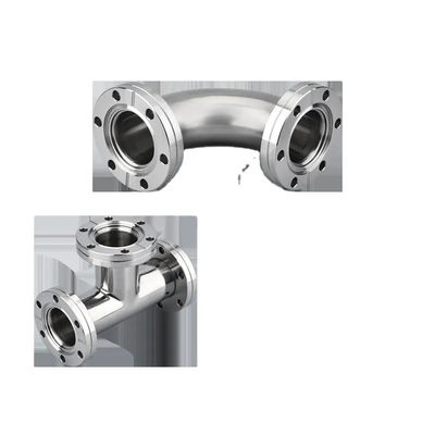 Acero inoxidable 301/304/316 KF Equal Tee Conecta el vacío de la brida con soporte OEM